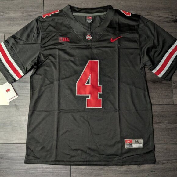 Jeremiah Smith #4 Ohio State Buckeyes BLACKOUT Stitched Men's Jersey Adult Sizes - Picture 5 of 7